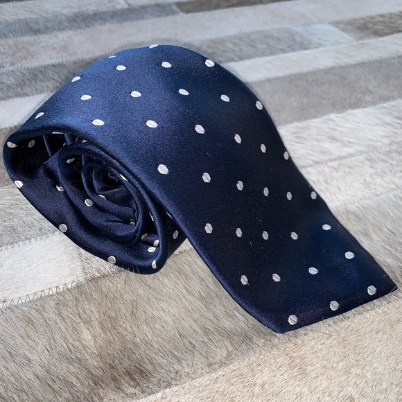 Jos. A. Bank Other - Jos. A. Bank Tie - Navy w Dots - Long